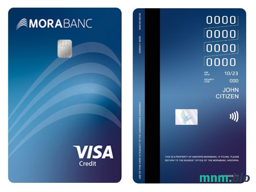 Andorra Mocabanc visa credit karta przykład w formacie PSD